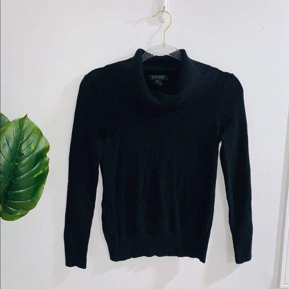 Ralph Lauren Sweaters - 🦋 4/$30 Ralph Lauren Black Cowl Neck Sweater S-M
